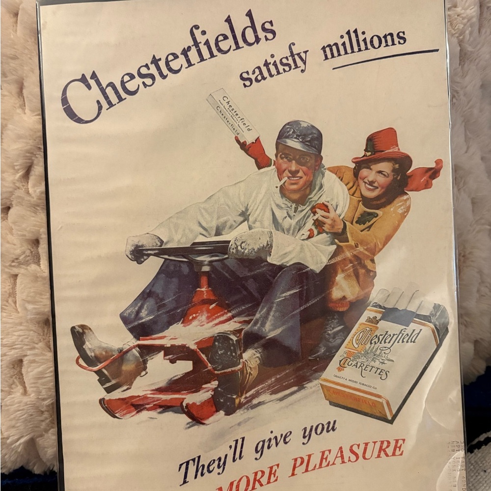 Vintage 1938 Chesterfield Cigarettes Vintage Magazine Ad – Retro Tobacco Print - Picture 4 of 7